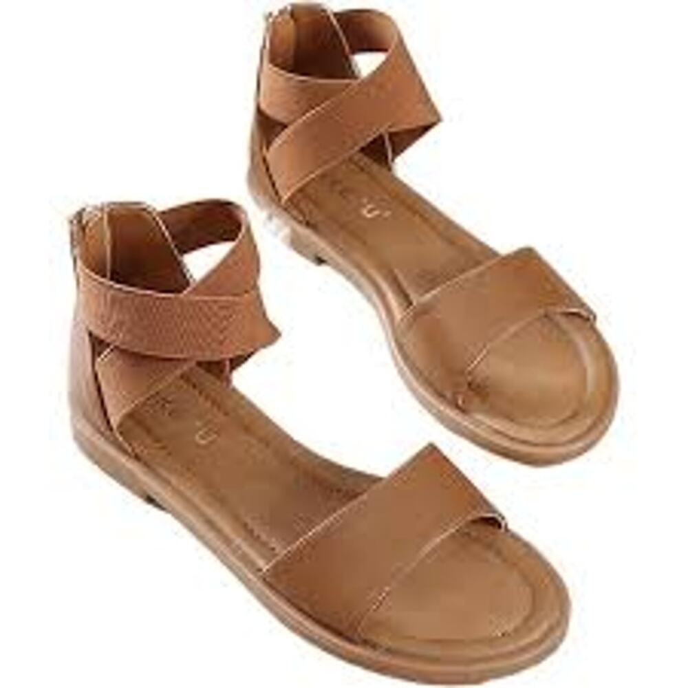 Sorel Ella II Crisscross Leather Sandals Tan Womens Size 10 NWOT